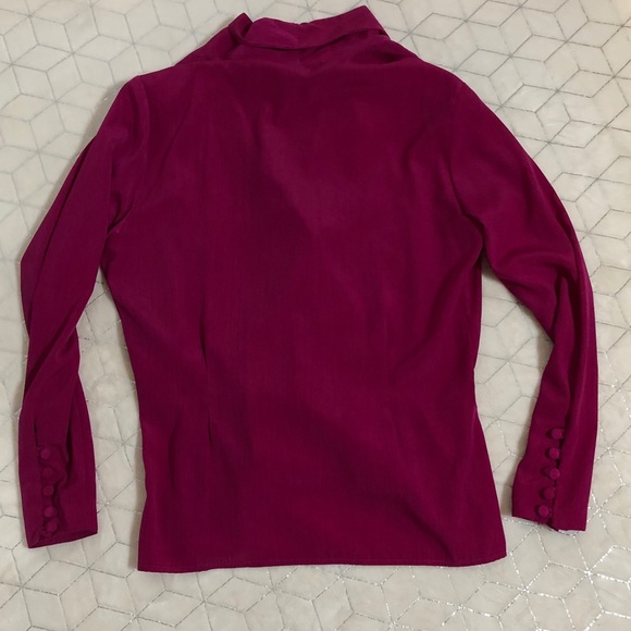 Chic Women's Blouse - Rich Magenta - Picture 7 of 8
